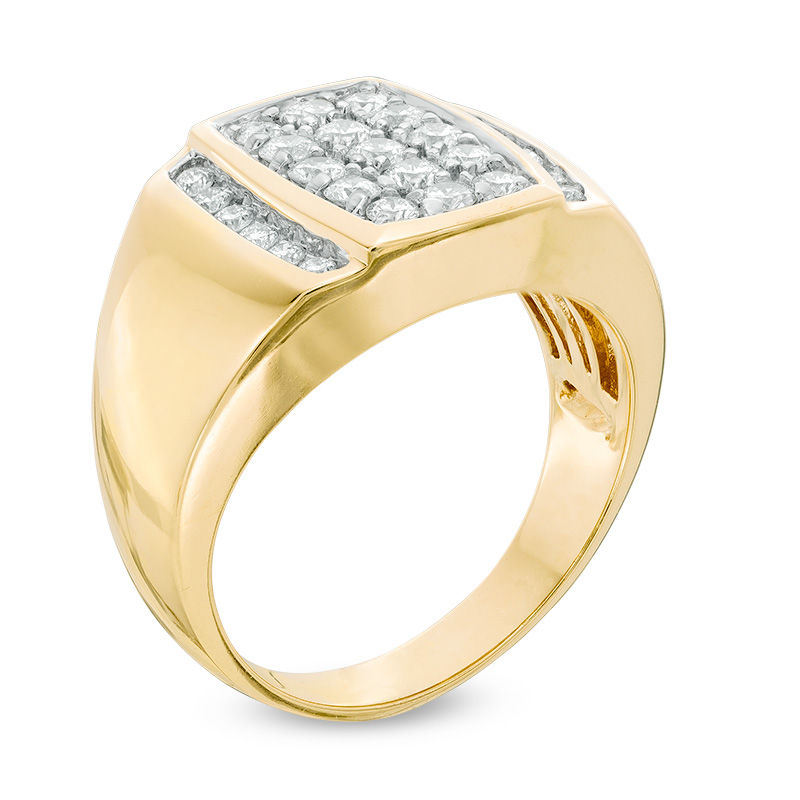 Men's 1 CT. T.W. Composite Rectangle Diamond Ring in 10K Gold
