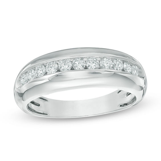 1/2 CT. T.w. Diamond Wedding Band in 14K White Gold