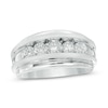 Thumbnail Image 0 of Men's 1-1/2 CT. T.W. Diamond Five Stone Wedding Band in 14K White Gold