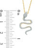 Thumbnail Image 3 of 1/10 CT. T.W. Diamond Snake Pendant in 10K Gold