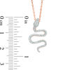 Thumbnail Image 3 of 1/10 CT. T.W. Diamond Snake Pendant in 10K Rose Gold