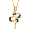 Thumbnail Image 1 of 1/15 CT. T.W. Black Diamond Snake Pendant in 10K Gold