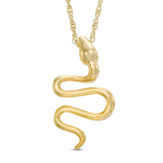 1/15 CT. T.w. Black Diamond Snake Pendant in 10K Gold
