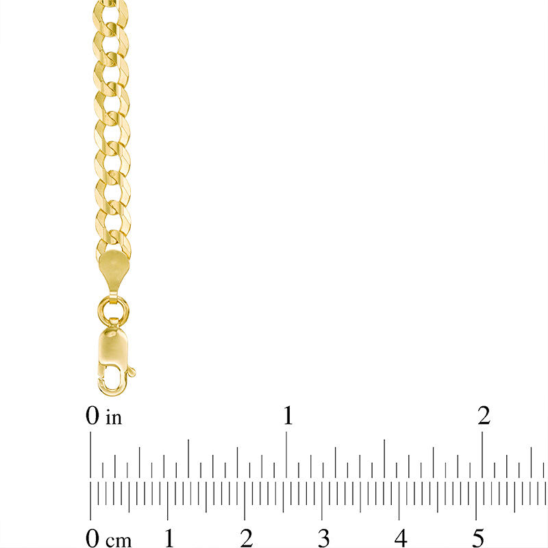 Men's 4.7mm Curb Chain Necklace in Solid 14K Gold - 24"