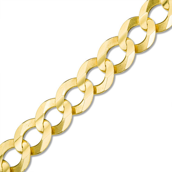 7.0mm Curb Chain Bracelet in Solid 14K Gold - 8.5"