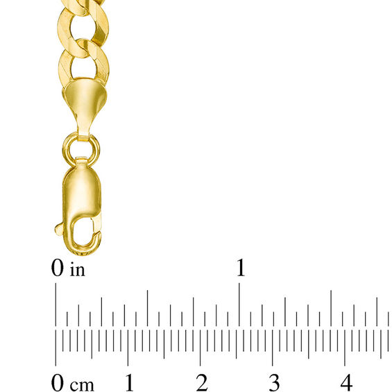 7.0mm Curb Chain Bracelet in Solid 14K Gold - 8.5"