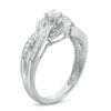 Thumbnail Image 1 of 1/2 CT. T.W. Diamond Crossover Engagement Ring in 10K White Gold