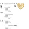 Thumbnail Image 1 of Diamond-Cut Puffed Heart Stud Earrings in 14K Gold