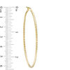 Thumbnail Image 1 of 60.0mm Textured Hoop Earrings in 14K Gold