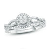 Thumbnail Image 1 of 1/3 CT. T.W. Composite Diamond Frame Twist Bridal Set in 10K White Gold