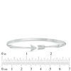 Thumbnail Image 2 of 1/20 CT. T.W. Diamond Arrow Open Bangle in Sterling Silver - 7.5"