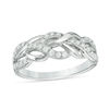 Thumbnail Image 1 of 1/3 CT. T.W. Diamond Braid Ring in 10K White Gold