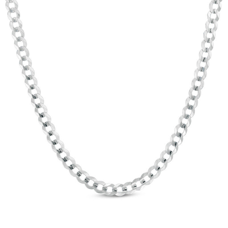 4.7mm Curb Chain Necklace in 14K White Gold - 24" |