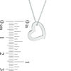 Thumbnail Image 2 of Tilted Heart Pendant in 14K White Gold