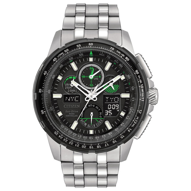 Main Image 1 of Men's Citizen Eco-Drive® A-T Chronograph Watch with Black Dial (Model: JY8051-59E)