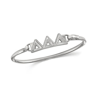 Delta Delta Delta Sorority Bangle In Sterling Silver Zales Delta Delta Delta Sorority Bangle In Sterling Silver Zales