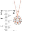 Thumbnail Image 2 of 1/4 CT. T.W. Diamond Flower Pendant in 10K Rose Gold