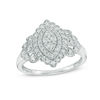 Thumbnail Image 1 of 1/2 CT. T.W. Composite Diamond Marquise Frame Vintage-Style Ring in 10K White Gold
