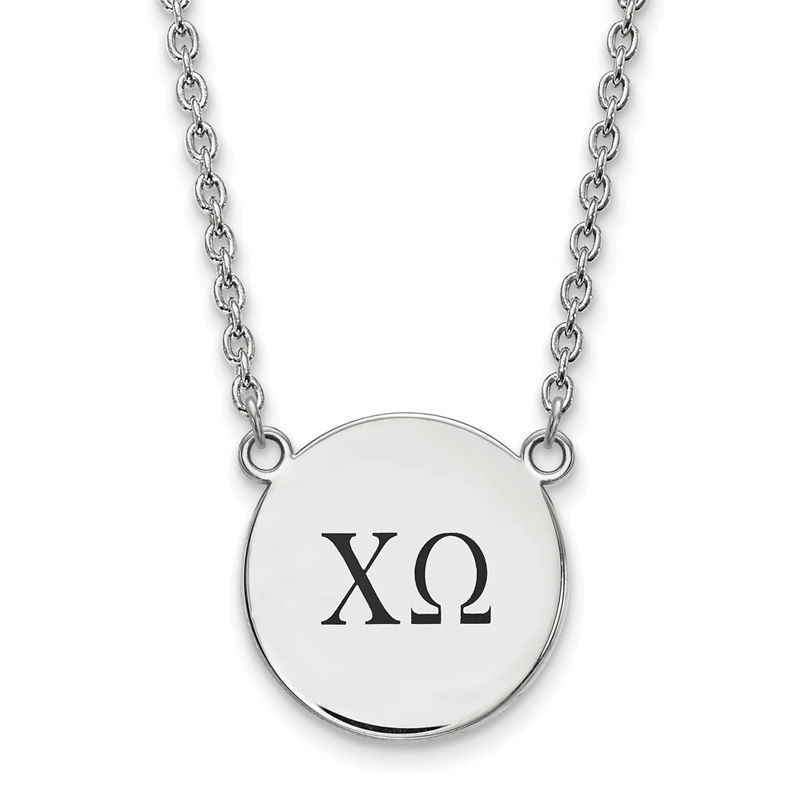 Chi Omega Necklace - Sterling Silver with Rose Gold Plating / Chi O Necklace  | eBay