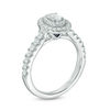 Thumbnail Image 2 of Vera Wang Love Collection 3/4 CT. T.W. Oval Diamond Double Frame Engagement Ring in 14K White Gold