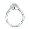 Thumbnail Image 3 of Vera Wang Love Collection 3/4 CT. T.W. Oval Diamond Double Frame Engagement Ring in 14K White Gold