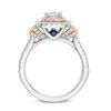 Thumbnail Image 3 of Vera Wang Love Collection 1-1/5 CT. T.W. Princess-Cut Diamond Double Frame Engagement Ring in 14K Two-Tone Gold