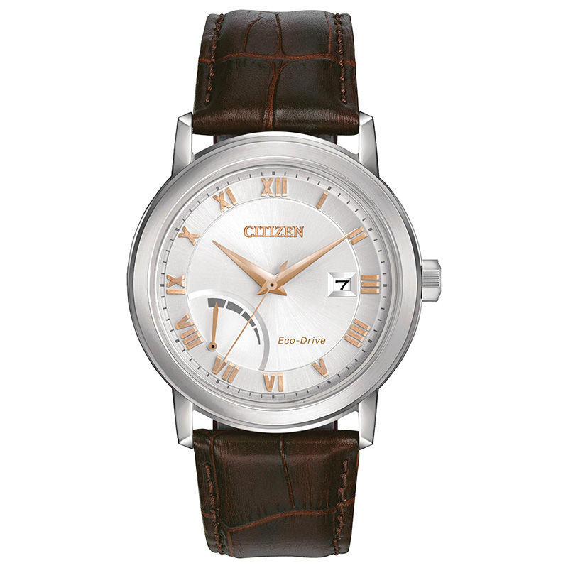 Main Image 1 of Men's Citizen Eco-Drive® Strap Watch with Silver-Tone Dial (Model: AW7020-00A)