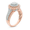 Thumbnail Image 1 of 1-1/4 CT. T.W. Diamond Double Frame Multi-Row Vintage-Style Engagement Ring in 14K Two-Tone Gold