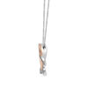Thumbnail Image 1 of Open Hearts by Jane Seymour™ 1/15 CT. T.W. Diamond Pendant in Sterling Silver and 10K Rose Gold