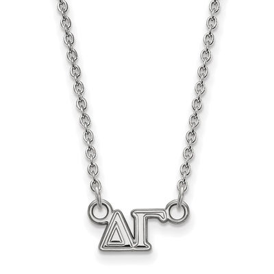 White Sterling Silver Charm Pendant Greek Alpha Sigma 18 mm 10