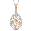 Thumbnail Image 0 of Diamond Accent Teardrop-Shaped Pendant in 10K Two-Tone Gold