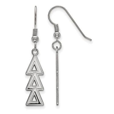 Delta Delta Delta Sorority Drop Earrings In Sterling Silver Zales Delta Delta Delta Sorority Drop Earrings In Sterling Silver Zales