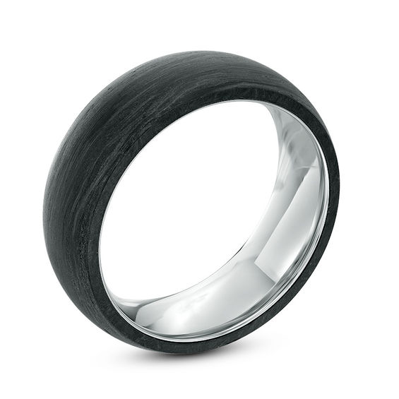 Carbon Fiber and Stainless Steel Band - Size 10.5