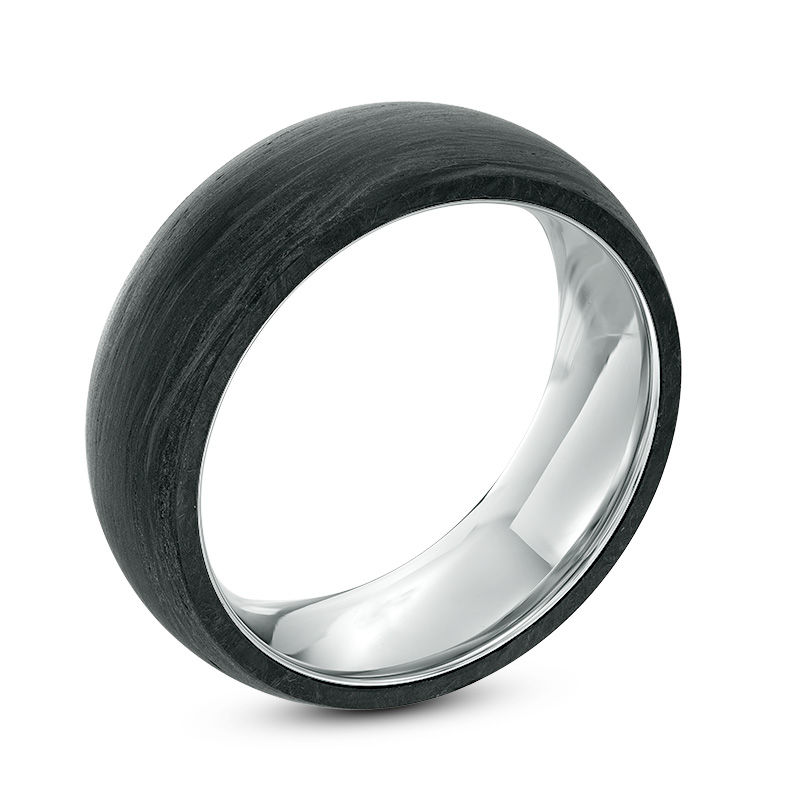 Main Image 2 of Carbon Fiber and Stainless Steel Band - Size 10.5