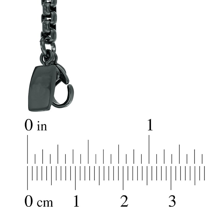 Main Image 3 of Men's Diamond Accent Carbon fiber Cross Pendant in Stainless Steel with Black IP - 24"