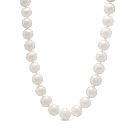 8.5 - 9.5mm Oval Cultured Freshwater Pearl Strand Necklace with Sterling Silver Clasp - 50" 8.5 - 9.5mm Oval Cultured Freshwater Pearl Strand Necklace with Sterling Silver Clasp - 50"