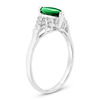 Thumbnail Image 1 of Marquise Emerald and 1/5 CT. T.W. Diamond Composite Ring in 14K White Gold