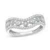 Thumbnail Image 0 of 1/3 CT. T.W. Diamond Vintage-Style Contoured Band in 10K White Gold