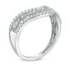 Thumbnail Image 1 of 1/3 CT. T.W. Diamond Vintage-Style Contoured Band in 10K White Gold