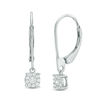 Thumbnail Image 1 of 1/5 CT. T.W. Composite Diamond Drop Earrings in 10K White Gold