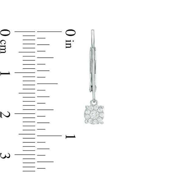 1/5 CT. T.w. Composite Diamond Drop Earrings in 10K White Gold