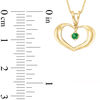 Thumbnail Image 2 of Emerald Solitaire Heart Pendant in 14K Gold