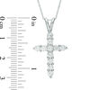 Thumbnail Image 2 of 1-1/5 CT. T.W. Diamond Cross Pendant in 14K White Gold
