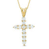 Thumbnail Image 1 of 1-1/5 CT. T.W. Diamond Cross Pendant in 14K Gold