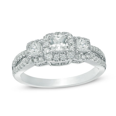 Zales 3 best sale stone ring