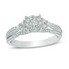 Thumbnail Image 0 of 1/2 CT. T.W. Composite Diamond with Tri-Sides Engagement Ring in 14K White Gold