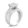 Thumbnail Image 1 of 1-1/2 CT. T.W. Diamond Square Frame Multi-Row Engagement Ring in 14K White Gold