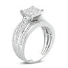 Thumbnail Image 2 of 1-1/2 CT. T.W. Diamond Square Frame Multi-Row Engagement Ring in 14K White Gold