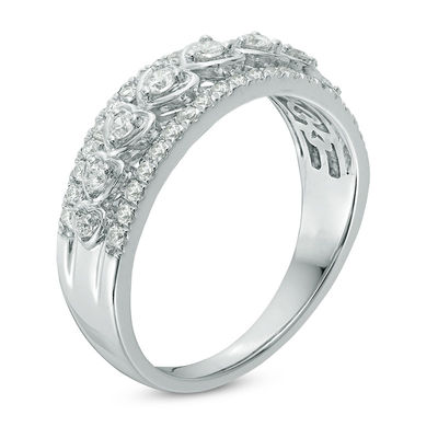 Details about 10kt White Gold Womens Round Diamond Double Heartbeat Ring 1/5 Cttw Details about 10kt White Gold Womens Round Diamond Double Heartbeat Ring 1/5 Cttw