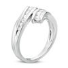 Thumbnail Image 1 of 1/2 CT. T.W. Diamond Bypass Contour Wedding Band in 14K White Gold